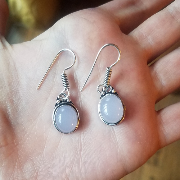 Jewelry - NWOT Silver Rose Quartz Earrings